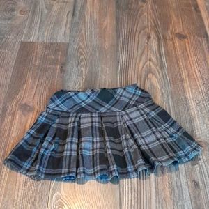 Pleated Plaid Skirt